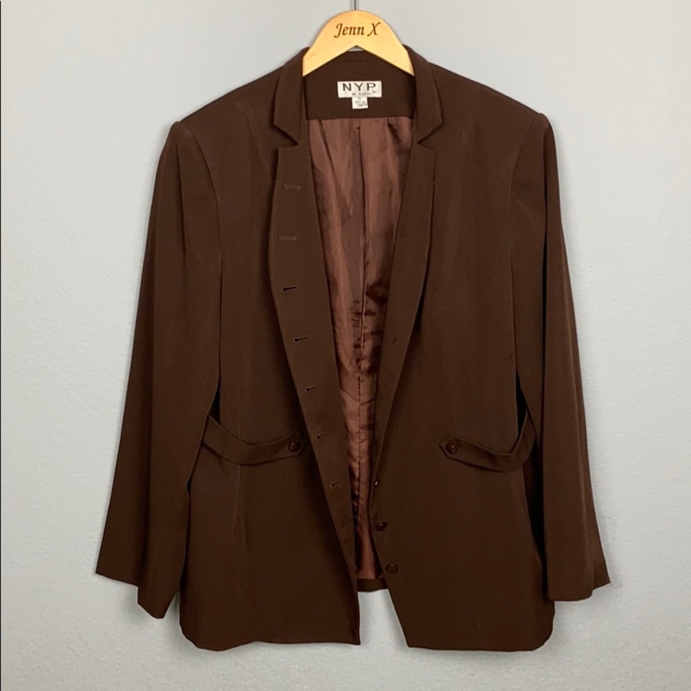 NYP Suit Brown Career Jacket Blazer